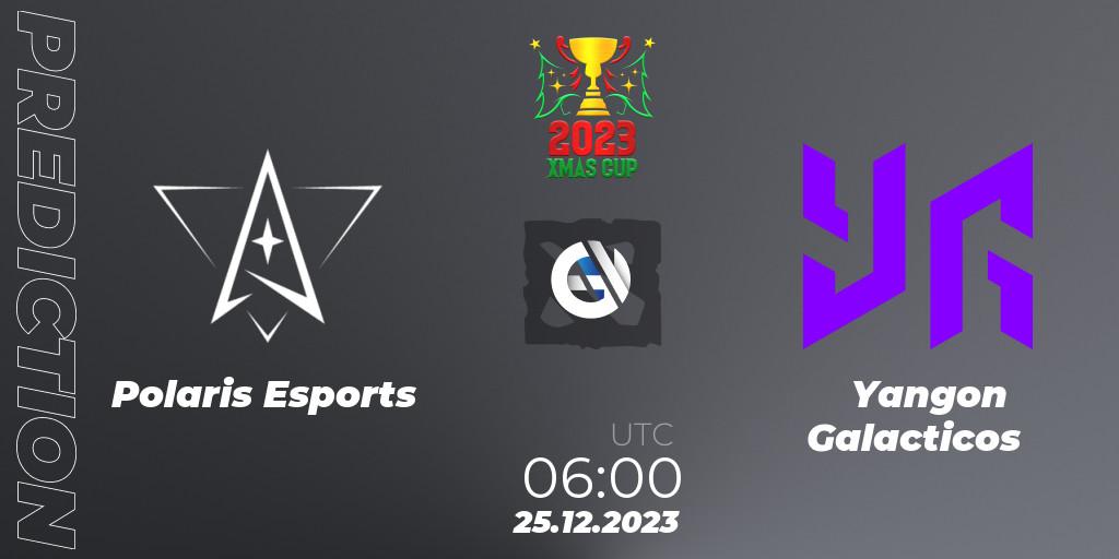 Polaris Esports contre Yangon Galacticos : prédiction de match. 25.12.2023 at 06:07. Dota 2, Xmas Cup 2023