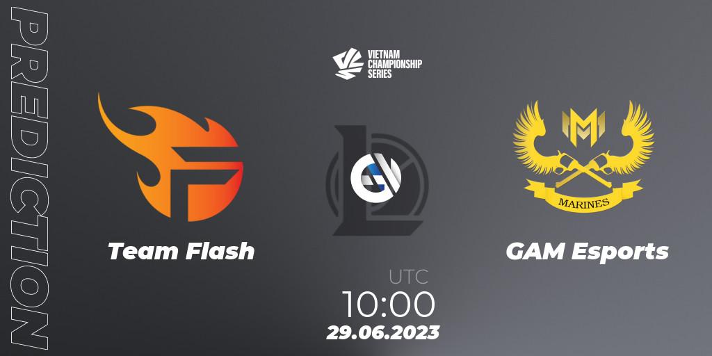 Team Flash contre GAM Esports : prédiction de match. 29.06.2023 at 10:00. LoL, VCS Dusk 2023