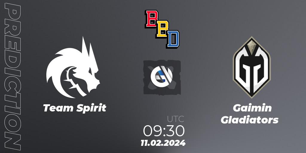 Team Spirit contre Gaimin Gladiators : prédiction de match. 11.02.24. Dota 2, BetBoom Dacha Dubai 2024