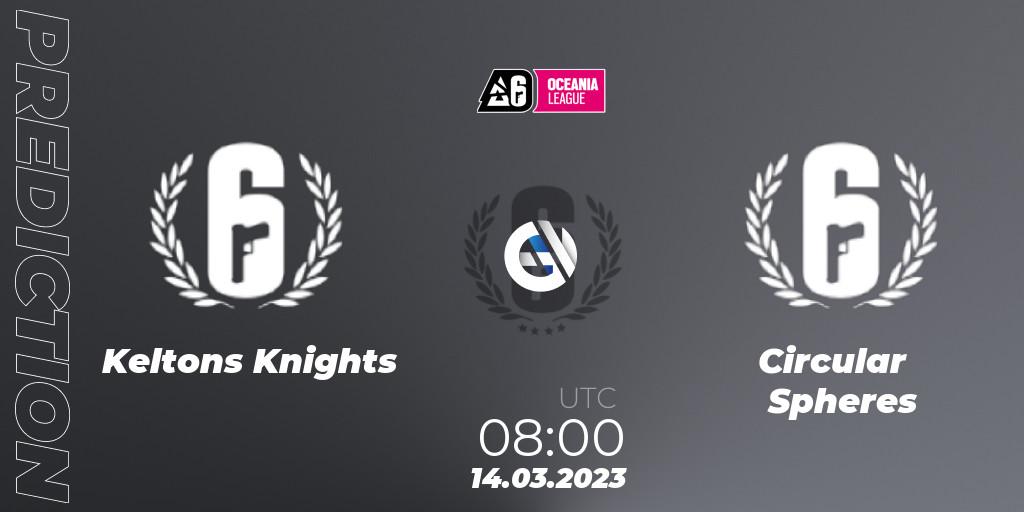 Keltons Knights contre Circular Spheres : prédiction de match. 14.03.2023 at 08:15. Rainbow Six, Oceania League 2023 - Stage 1