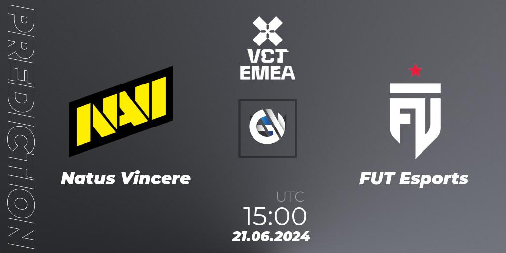 Natus Vincere contre FUT Esports : prédiction de match. 21.06.2024 at 19:00. VALORANT, VALORANT Champions Tour 2024: EMEA League - Stage 2 - Group Stage