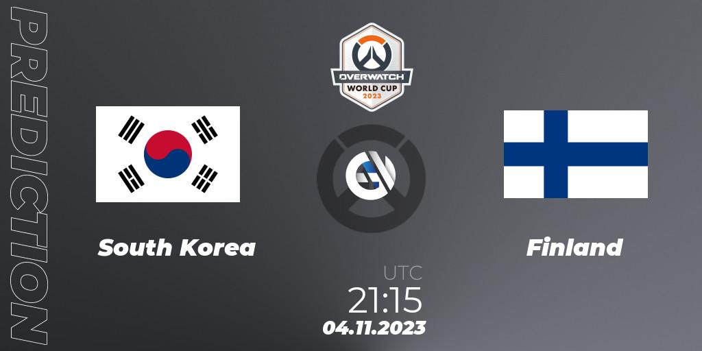 South Korea contre Finland : prédiction de match. 04.11.23. Overwatch, Overwatch World Cup 2023