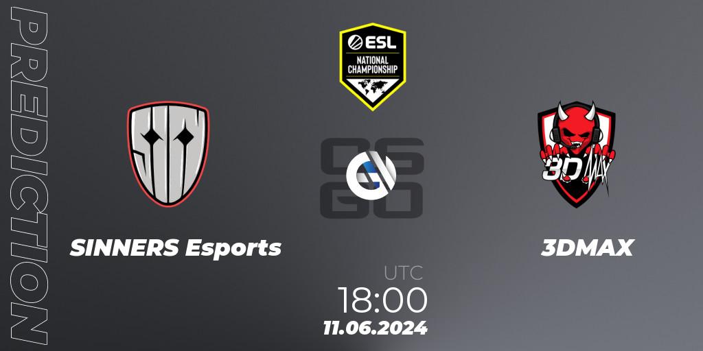 SINNERS Esports contre 3DMAX : prédiction de match. 11.06.2024 at 18:00. Counter-Strike (CS2), ESL Pro League Season 20: European Conference