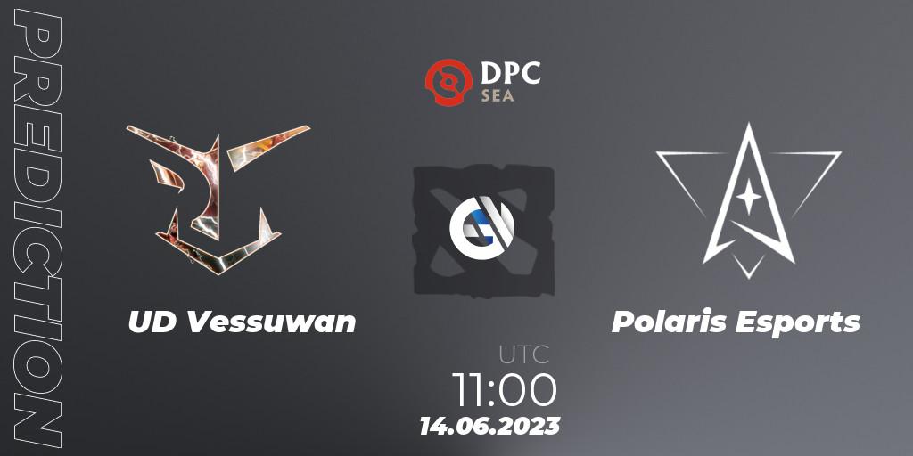 UD Vessuwan contre Polaris Esports : prédiction de match. 14.06.2023 at 11:51. Dota 2, DPC 2023 Tour 3: SEA Division II (Lower)