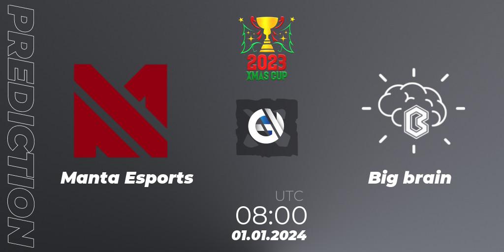 Manta Esports contre Big brain : prédiction de match. 02.01.24. Dota 2, Xmas Cup 2023