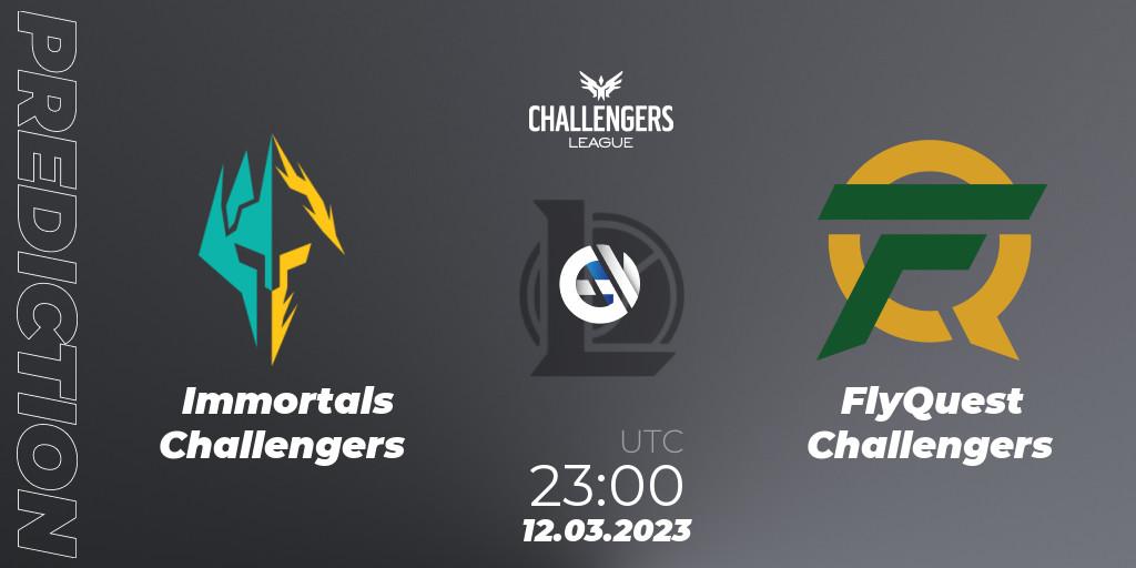 Immortals Challengers contre FlyQuest Challengers : prédiction de match. 12.03.23. LoL, NACL 2023 Spring - Playoffs