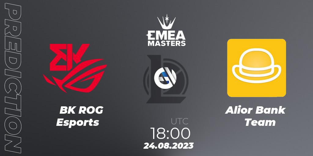 BK ROG Esports contre Alior Bank Team : prédiction de match. 24.08.2023 at 17:00. LoL, EMEA Masters Summer 2023