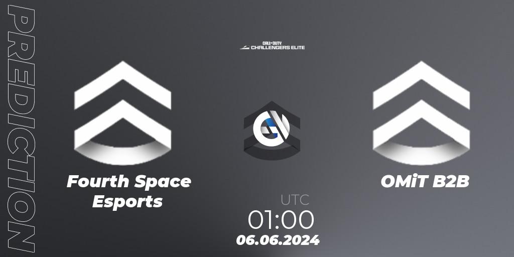 Fourth Space Esports contre OMiT B2B : prédiction de match. 06.06.2024 at 00:00. Call of Duty, Call of Duty Challengers 2024 - Elite 3: NA