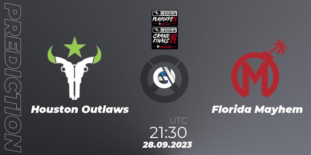 Houston Outlaws contre Florida Mayhem : prédiction de match. 28.09.23. Overwatch, Overwatch League 2023 - Playoffs