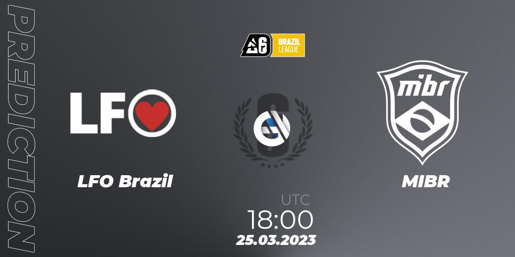 LFO Brazil contre MIBR : prédiction de match. 25.03.23. Rainbow Six, Brazil League 2023 - Stage 1