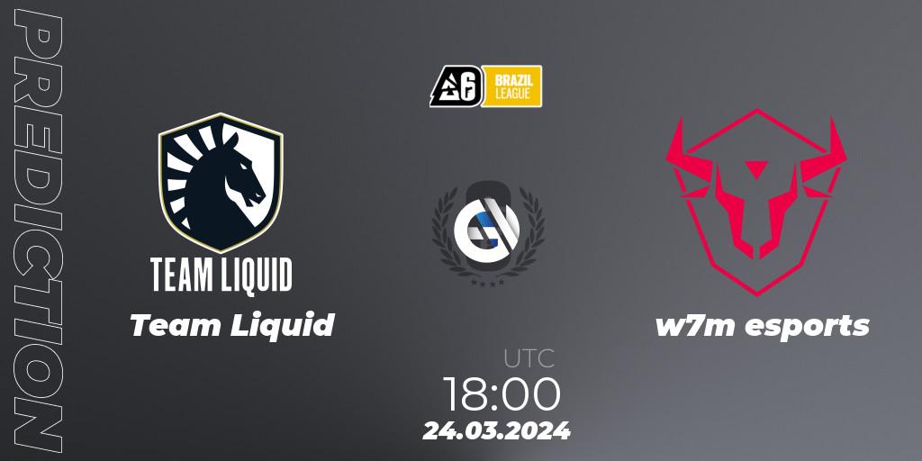 Team Liquid contre w7m esports : prédiction de match. 24.03.24. Rainbow Six, Brazil League 2024 - Stage 1