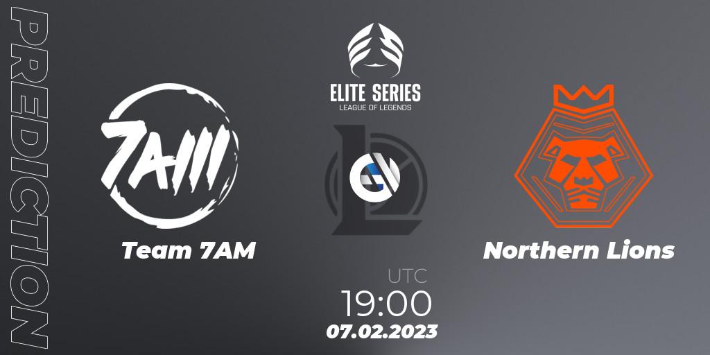 Team 7AM contre Northern Lions : prédiction de match. 07.02.2023 at 19:00. LoL, Elite Series Spring 2023 - Group Stage