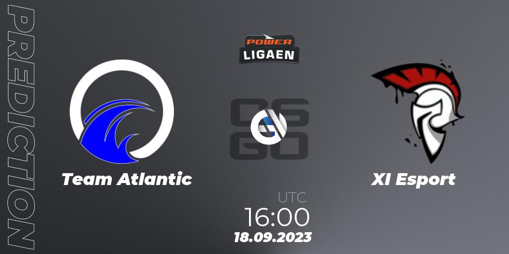 Team Atlantic contre XI Esport : prédiction de match. 18.09.2023 at 16:00. Counter-Strike (CS2), POWER Ligaen Season 24 Finals