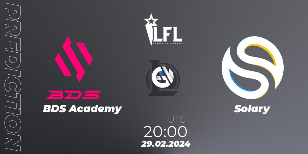 BDS Academy contre Solary : prédiction de match. 29.02.24. LoL, LFL Spring 2024
