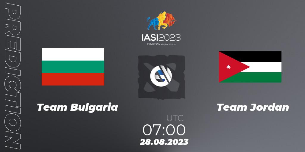 Team Bulgaria contre Team Jordan : prédiction de match. 27.08.2023 at 18:10. Dota 2, IESF World Championship 2023