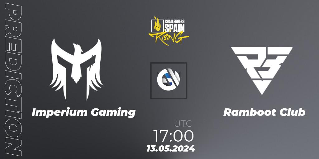 Imperium Gaming contre Ramboot Club : prédiction de match. 13.05.2024 at 17:00. VALORANT, VALORANT Challengers 2024 Spain: Rising Split 2