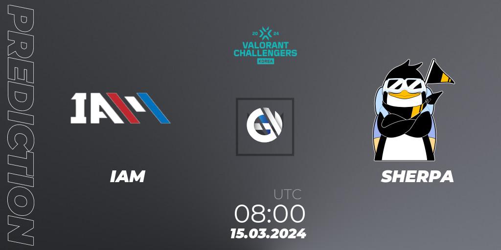 IAM contre SHERPA : prédiction de match. 15.03.2024 at 08:00. VALORANT, VALORANT Challengers Korea 2024: Split 1