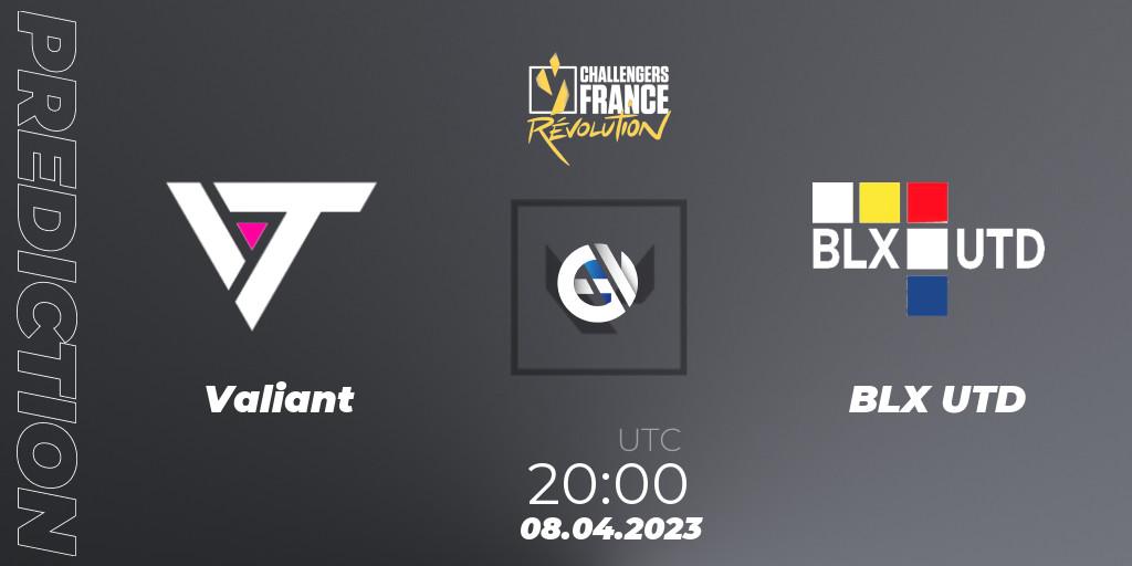 Valiant contre BLX UTD : prédiction de match. 08.04.2023 at 20:15. VALORANT, VALORANT Challengers France: Revolution Split 2 - Regular Season