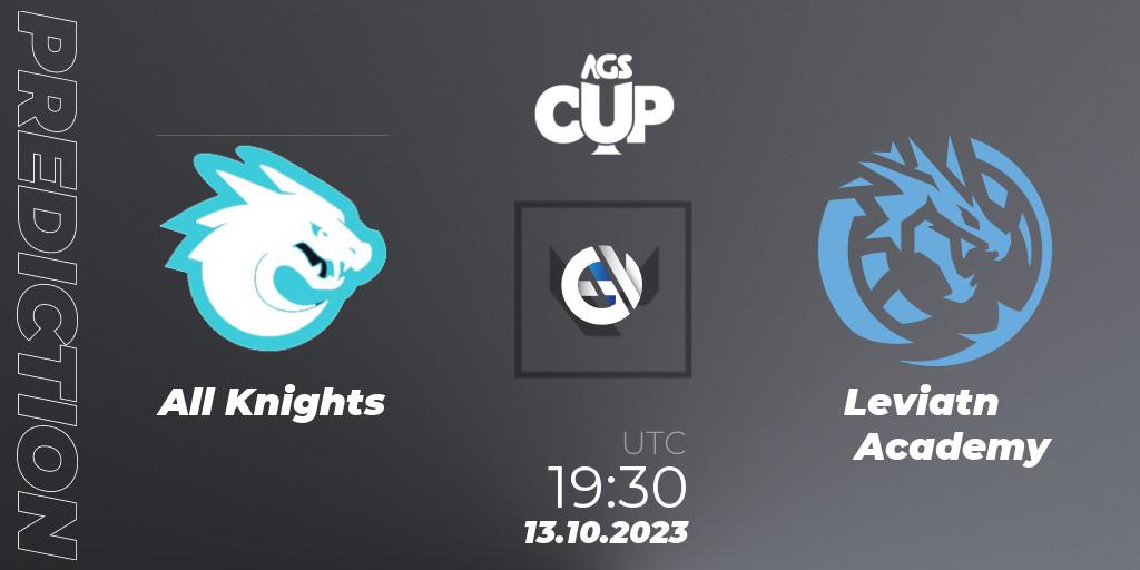 All Knights contre Leviatán Academy : prédiction de match. 13.10.23. VALORANT, Argentina Game Show Cup 2023