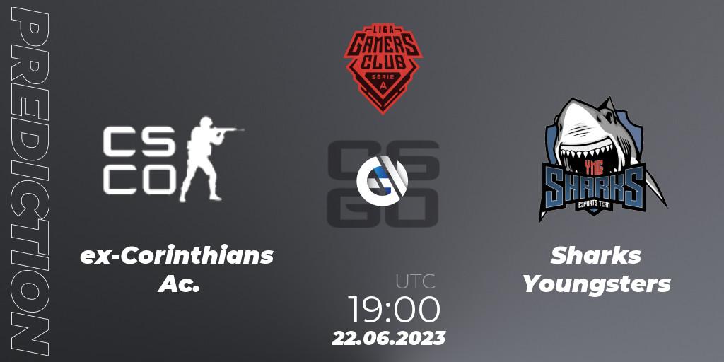 ex-Corinthians Ac. contre Sharks Youngsters : prédiction de match. 22.06.23. CS2 (CS:GO), Gamers Club Liga Série A: June 2023