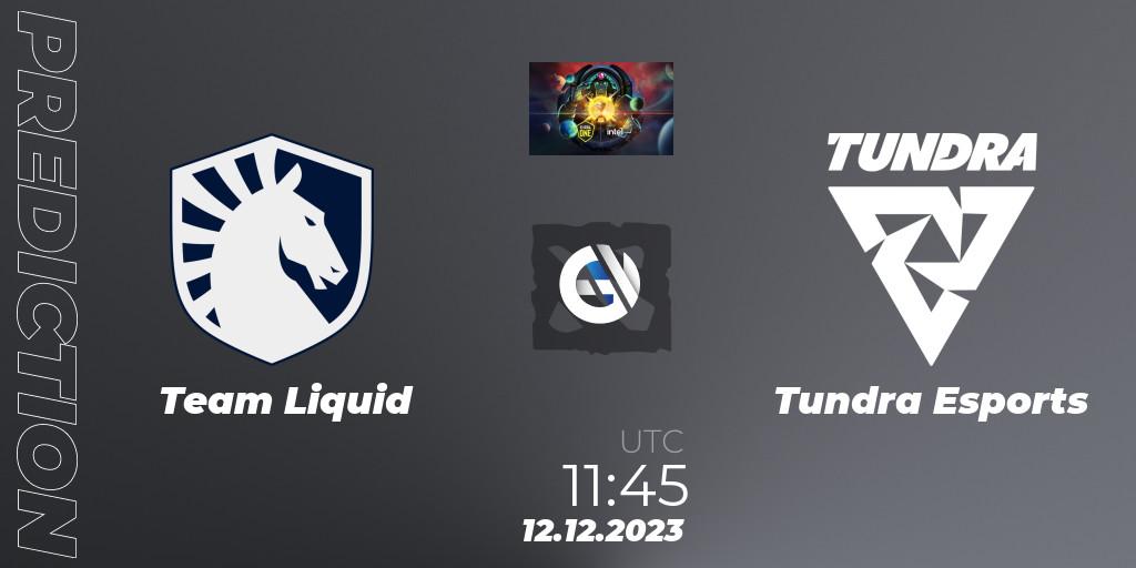 Team Liquid contre Tundra Esports : prédiction de match. 12.12.23. Dota 2, ESL One - Kuala Lumpur 2023