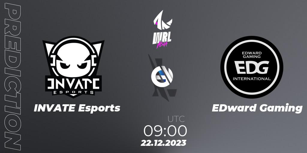 INVATE Esports contre EDward Gaming : prédiction de match. 22.12.23. Wild Rift, WRL Asia 2023 - Season 2 - Regular Season