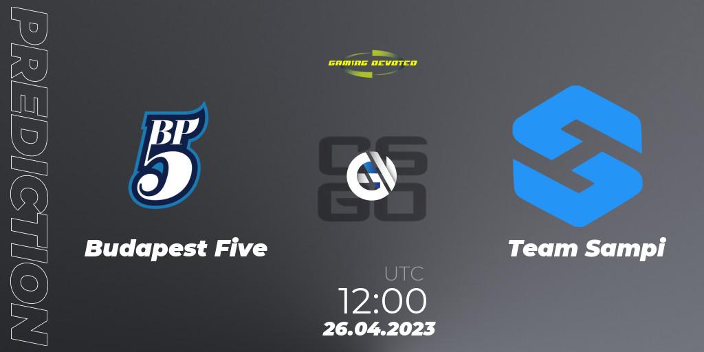 Budapest Five contre Team Sampi : prédiction de match. 26.04.23. CS2 (CS:GO), Gaming Devoted Become The Best: Series #1
