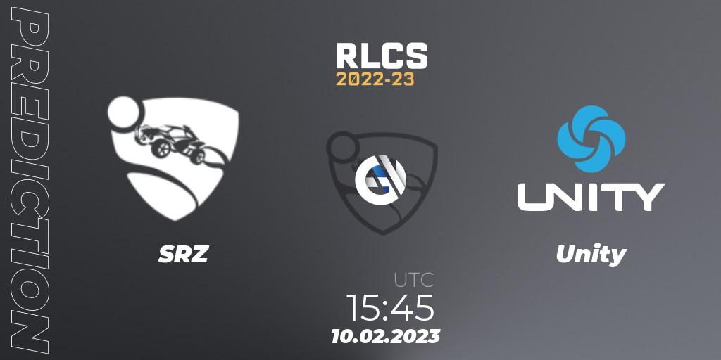 SRZ contre Unity : prédiction de match. 10.02.2023 at 15:45. Rocket League, RLCS 2022-23 - Winter: Sub-Saharan Africa Regional 2 - Winter Cup