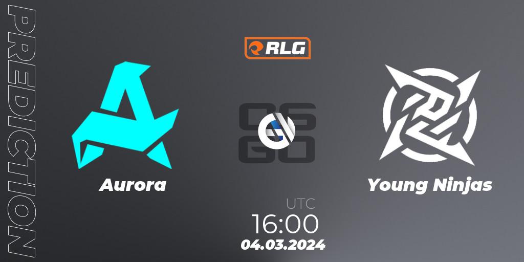Aurora contre Young Ninjas : prédiction de match. 04.03.24. CS2 (CS:GO), RES European Series #1