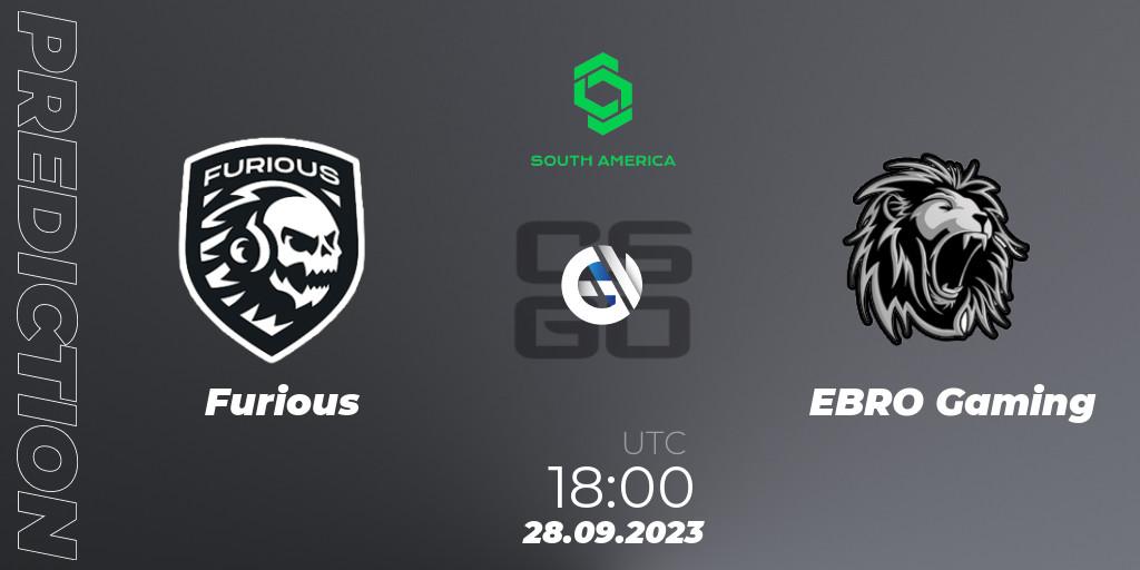 Furious contre EBRO Gaming : prédiction de match. 28.09.23. CS2 (CS:GO), CCT South America Series #12: Closed Qualifier