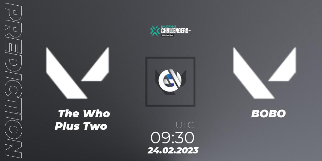 The Who Plus Two contre BOBO : prédiction de match. 24.02.23. VALORANT, VALORANT Challengers 2023: Oceania Split 1