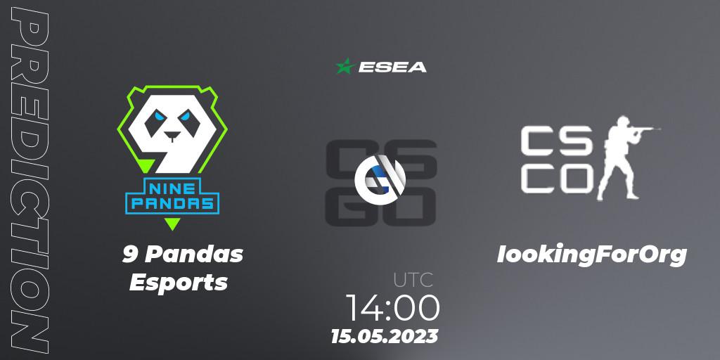 9 Pandas Esports contre IookingForOrg : prédiction de match. 15.05.23. CS2 (CS:GO), ESEA Season 45: Advanced Division - Europe