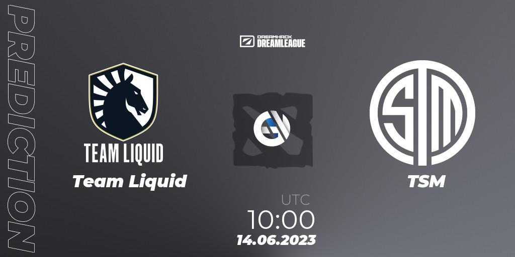 Team Liquid contre TSM : prédiction de match. 14.06.23. Dota 2, DreamLeague Season 20 - Group Stage 1