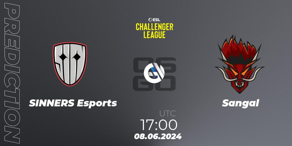 SINNERS Esports contre Sangal : prédiction de match. 08.06.2024 at 17:00. Counter-Strike (CS2), ESL Challenger League Season 47: Europe