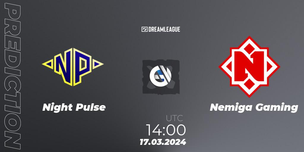 Night Pulse contre Nemiga Gaming : prédiction de match. 17.03.24. Dota 2, DreamLeague Season 23: Eastern Europe Open Qualifier #1