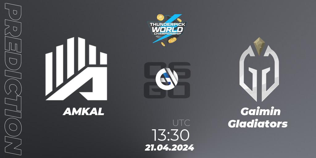 AMKAL contre Gaimin Gladiators : prédiction de match. 21.04.24. CS2 (CS:GO), Thunderpick World Championship 2024: European Series #1
