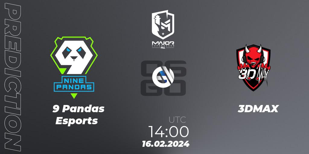 9 Pandas Esports contre 3DMAX : prédiction de match. 16.02.24. CS2 (CS:GO), PGL CS2 Major Copenhagen 2024 Europe RMR