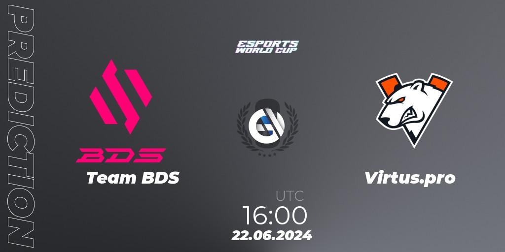 Team BDS contre Virtus.pro : prédiction de match. 22.06.2024 at 16:00. Rainbow Six, Esports World Cup 2024: Europe OQ