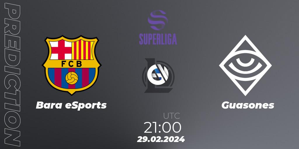 Barça eSports contre Guasones : prédiction de match. 29.02.24. LoL, Superliga Spring 2024 - Group Stage