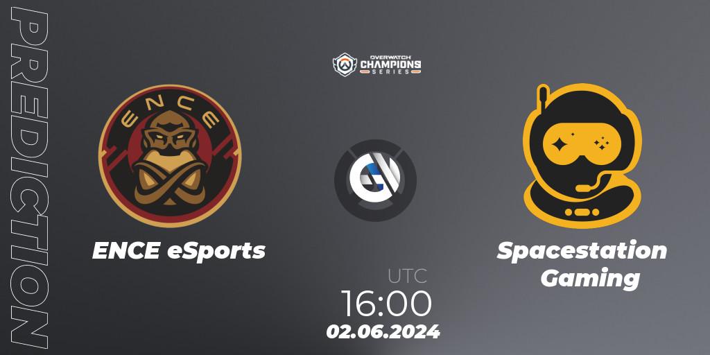 ENCE eSports contre Spacestation Gaming : prédiction de match. 02.06.2024 at 16:00. Overwatch, Overwatch Champions Series 2024 Major