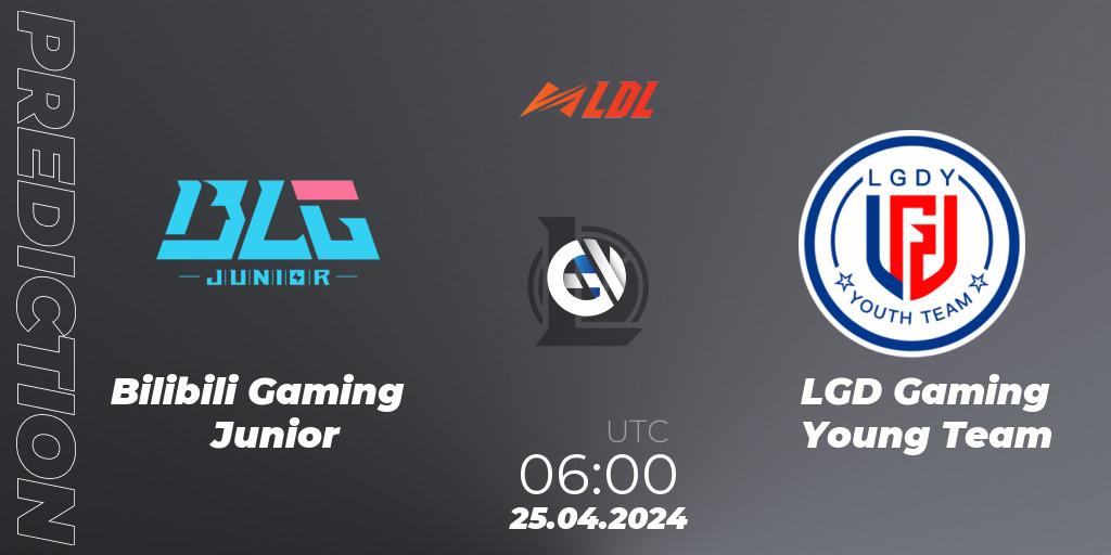 Bilibili Gaming Junior contre LGD Gaming Young Team : prédiction de match. 25.04.2024 at 06:00. LoL, LDL 2024 - Stage 2
