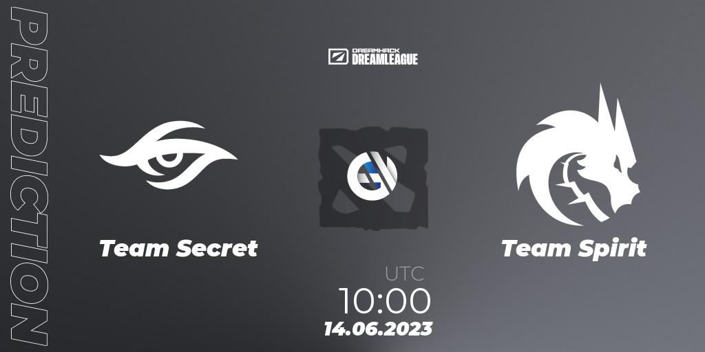 Team Secret contre Team Spirit : prédiction de match. 14.06.23. Dota 2, DreamLeague Season 20 - Group Stage 1