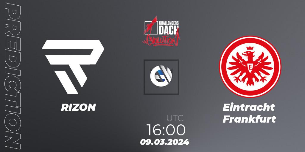 RIZON contre Eintracht Frankfurt : prédiction de match. 09.03.2024 at 19:00. VALORANT, VALORANT Challengers 2024 DACH: Evolution Split 1