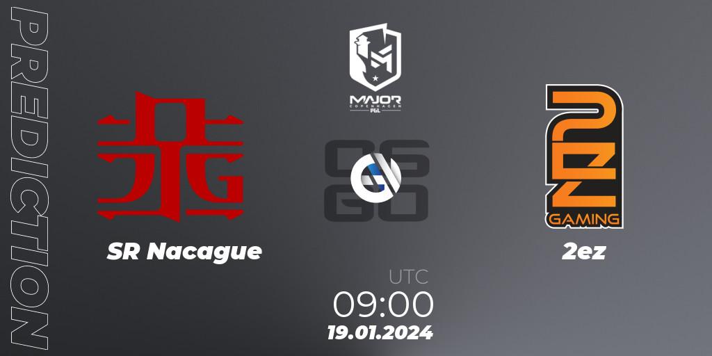 SR Nacague contre 2ez : prédiction de match. 19.01.2024 at 09:30. Counter-Strike (CS2), PGL CS2 Major Copenhagen 2024 Asia RMR Closed Qualifier
