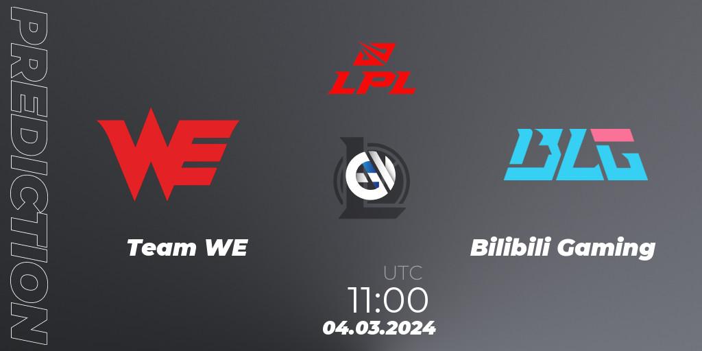 Team WE contre Bilibili Gaming : prédiction de match. 04.03.24. LoL, LPL Spring 2024 - Group Stage