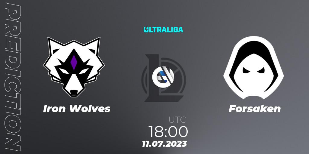 Iron Wolves contre Forsaken : prédiction de match. 11.07.2023 at 18:00. LoL, Ultraliga Season 10 2023 Regular Season