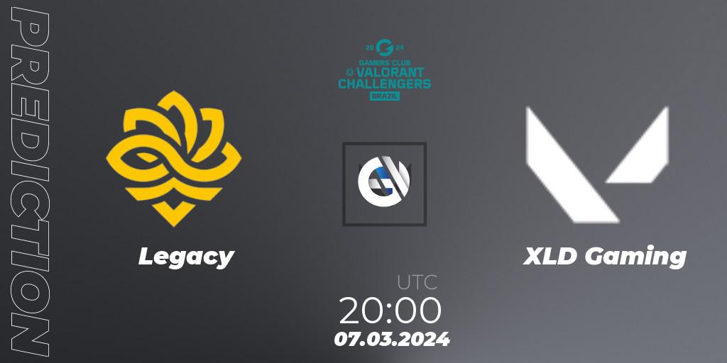 Legacy contre XLD Gaming : prédiction de match. 07.03.2024 at 20:00. VALORANT, VALORANT Challengers Brazil 2024: Split 1