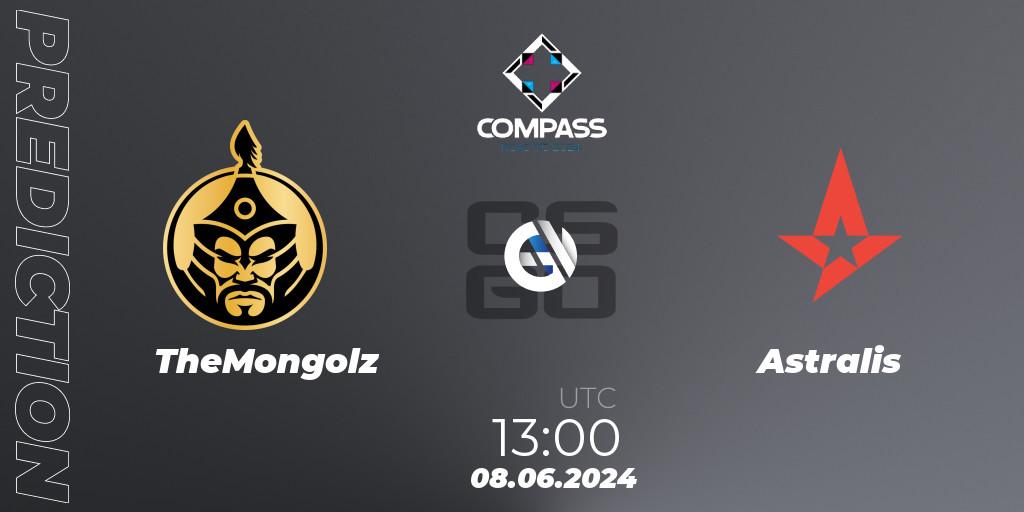 TheMongolz contre Astralis : prédiction de match. 08.06.2024 at 13:00. Counter-Strike (CS2), YaLLa Compass 2024