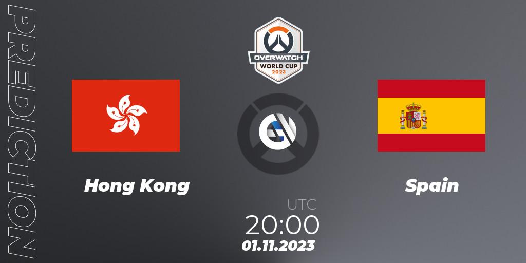 Hong Kong contre Spain : prédiction de match. 01.11.23. Overwatch, Overwatch World Cup 2023