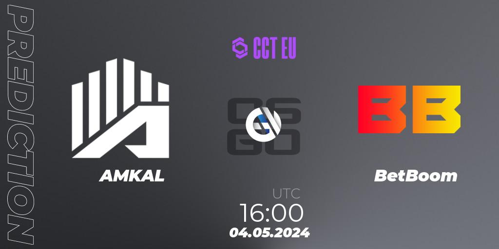 AMKAL contre BetBoom : prédiction de match. 04.05.2024 at 16:00. Counter-Strike (CS2), CCT Season 2 Europe Series 1